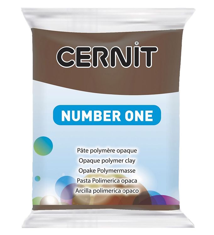 Cernit Polymer Ler - Number One - Brun billede