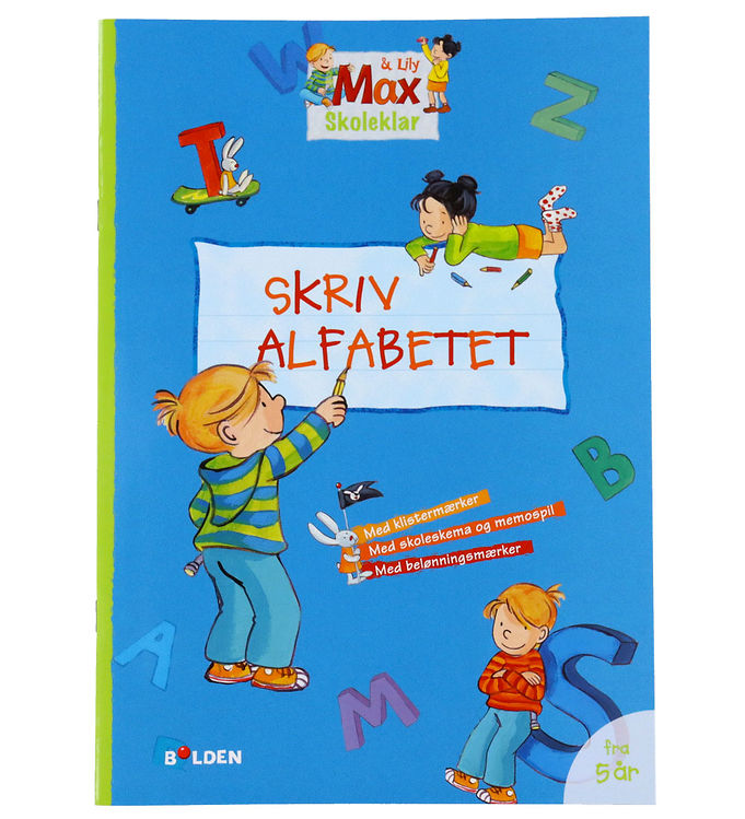 Forlaget Bolden Opgavebog - Skoleklar: Skriv Alfabet - Dansk
