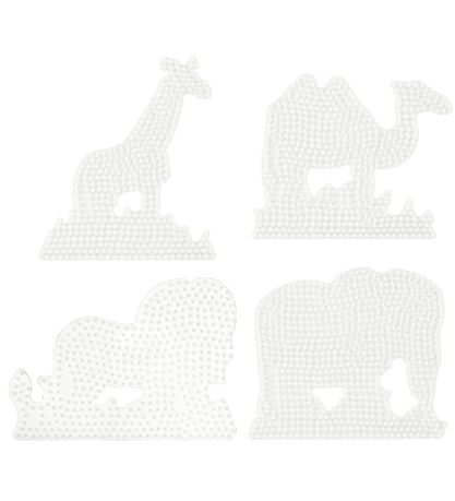 Hama Midi Perleplader - 4 stk - Løve/Kamel/Elefant/Giraf