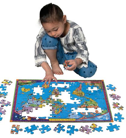 Puzzle Eeboo - 100 Briques - Carte du monde Puzzle Eeboo - 100 Briques - Carte du monde