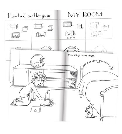 Livre Eeboo - Apprendre à dessiner - Formes simples - Anglais Livre Eeboo - Apprendre à dessiner - Formes simples - Anglais