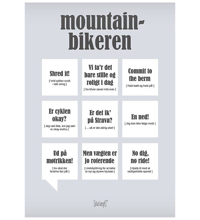 Dialægt Plakat - 30x42 - Mountainbikeren