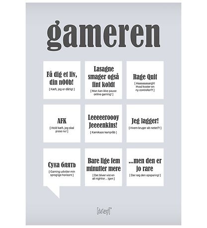 Dialægt Plakat - 30x42 - Gameren Dialægt Plakat - 30x42 - Gameren