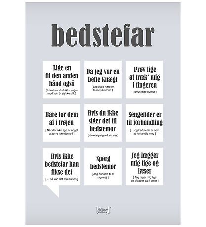 Dialægt Plakat - 30x42 - Bedstefar