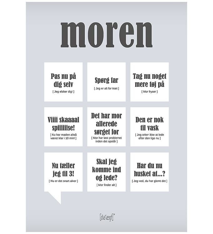 Dialægt Plakat - 30x42 - Moren