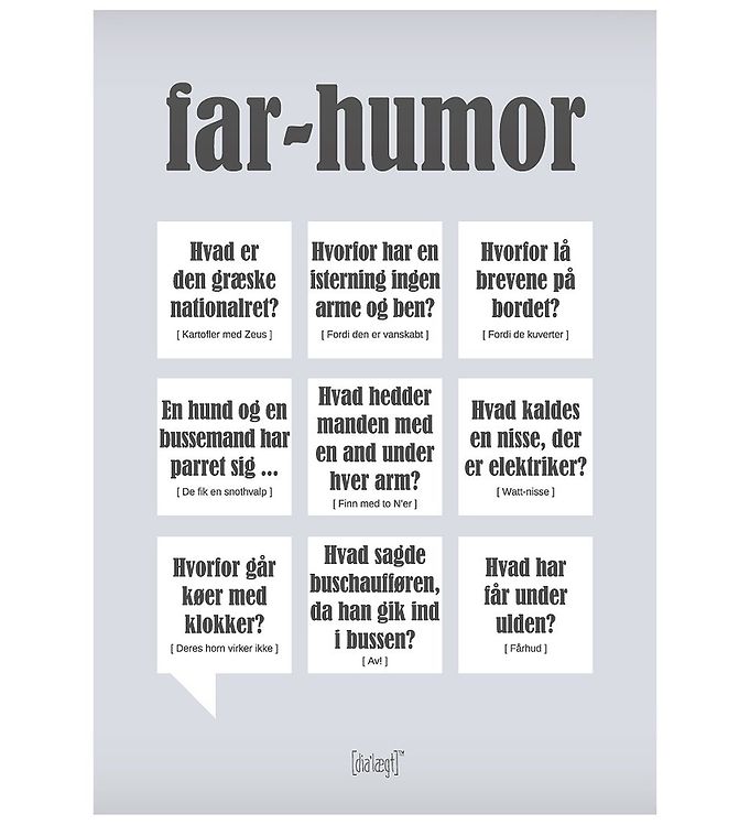 Dialægt Plakat - 30x42 - Far-Humor
