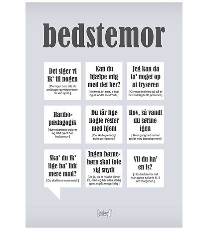 Dialægt Plakat - 30x42 - Bedstemor