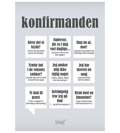 Dialægt Plakat - 30x42 - Konfirmanden