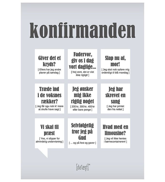 Dialægt Plakat - 30x42 - Konfirmanden
