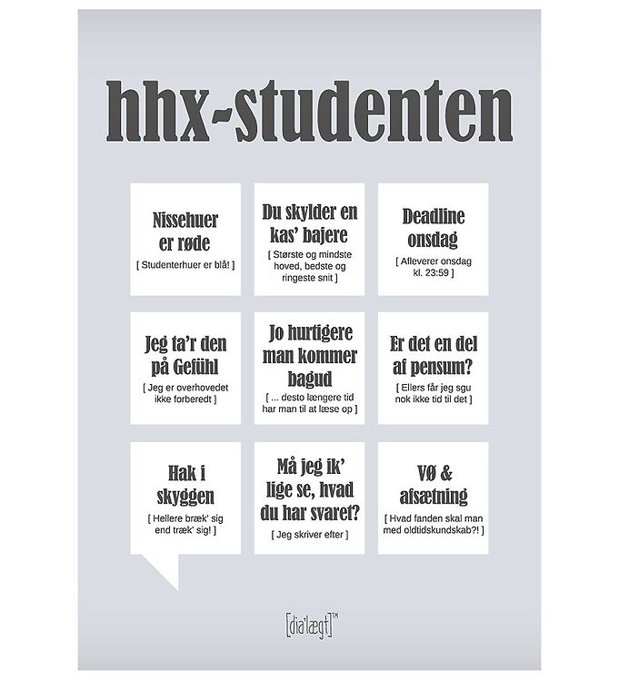 Dialægt Plakat - 30x42 - HHX-Studenten