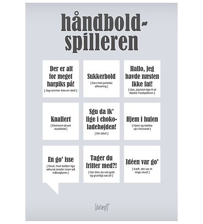 Dialægt Plakat - 30x42 - Håndbold-spilleren Dialægt Plakat - 30x42 - Håndbold-spilleren