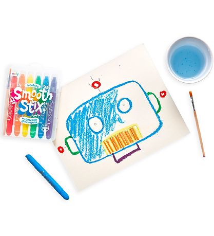Ooly Watercolour Gel Crayons - Smooth Stix - 6 pcs - Multicolour