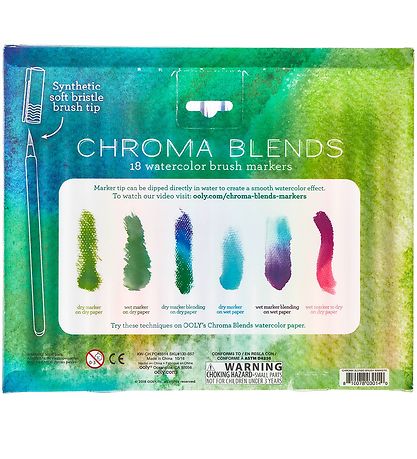 Ooly Watercolour Markers - Chroma Blends - 18 pcs - Multicoloure