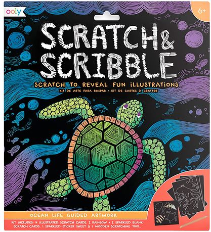 Ooly Scratch and Scribble Sæt - Ocean Life