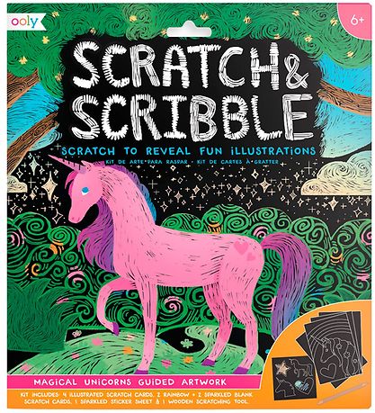 Ooly Scratch and Scribble Sæt - Magical Unicorns