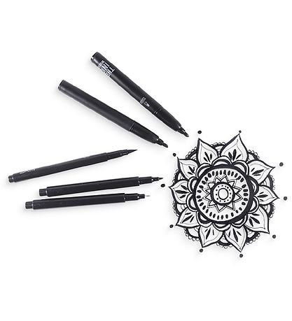 Ooly Tuscher - The Ink Workers - 5-pak - Sort Ooly Tuscher - The Ink Workers - 5-pak - Sort