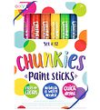 Ooly Jumbo Tuscher - Chunkies Paint Sticks - 12 stk - Multifarve Ooly Jumbo Tuscher - Chunkies Paint Sticks - 12 stk - Multifarve