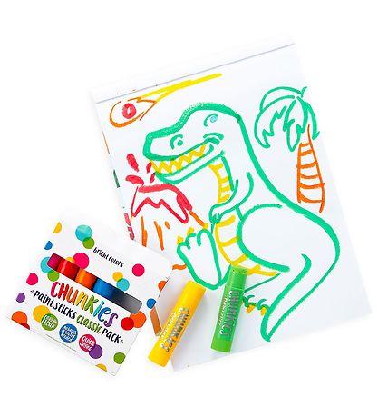Ooly Jumbo Tuscher - Chunkies Paint Sticks - 6 stk - Multifarvet Ooly Jumbo Tuscher - Chunkies Paint Sticks - 6 stk - Multifarvet