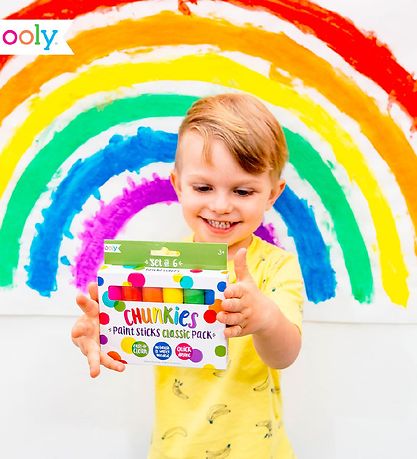 Ooly Jumbo Tuscher - Chunkies Paint Sticks - 6 stk - Multifarvet Ooly Jumbo Tuscher - Chunkies Paint Sticks - 6 stk - Multifarvet