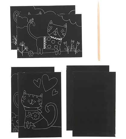 Ooly Scratch and Scribble Mini Sæt - Cutie Cats Ooly Scratch and Scribble Mini Sæt - Cutie Cats