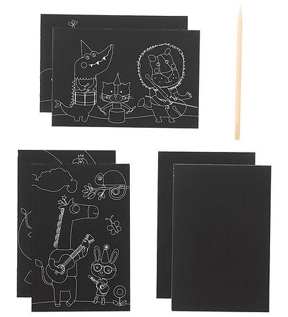 Ooly Scratch and Scribble Mini Sæt - Safari Party Ooly Scratch and Scribble Mini Sæt - Safari Party