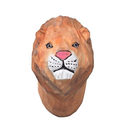 ferm Living Knage - Håndskåret Træ - 9,5x9,5x5 cm - Løve