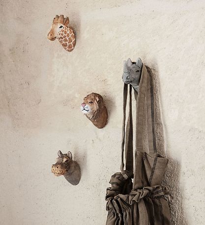 ferm Living Knage - Håndskåret Træ - 9,5x9,5x5 cm - Løve