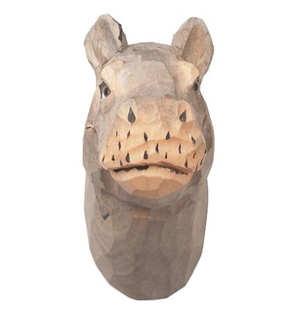 ferm Living Knage - 9,5x9,5x5 cm - Håndskåret Træ - Flodhest ferm Living Knage - 9,5x9,5x5 cm - Håndskåret Træ - Flodhest