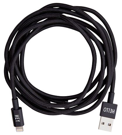 Design Letters Opladerkabel - iPhone - USB-A/Lightning - Sort