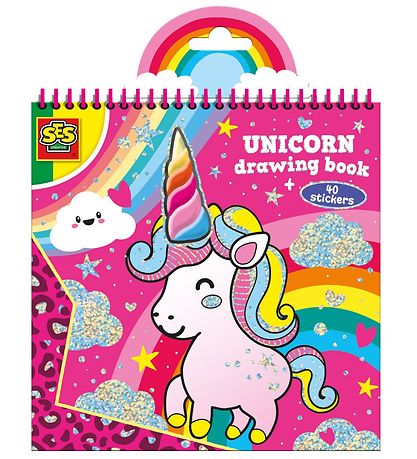 SES Creative - Unicorn Drawing Book w. Stickers SES Creative - Unicorn Drawing Book w. Stickers