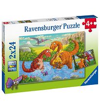 Ravensburger Puzzle - 2x24 pcs - Dinosaurs at Play Ravensburger Puzzle - 2x24 pcs - Dinosaurs at Play