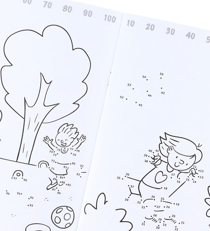 Forlaget Bolden Aktivitetsbog - Prik til Prik 1-100  - Dansk