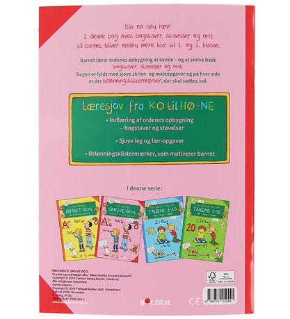 Forlaget Bolden Aktivitetsbog - Min Første Skrive-Bog - Dansk