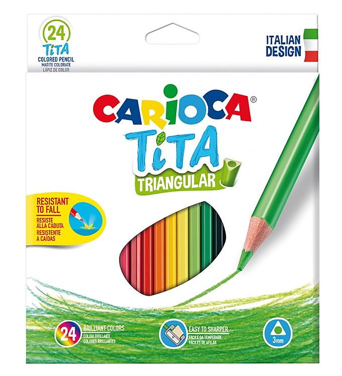 Carioca Farveblyanter - Trekantet - 24 stk - Multifarvet billede