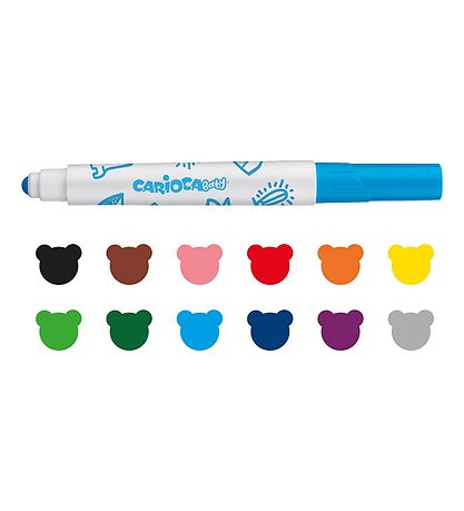 Carioca Baby Markers - 12 pcs - Multicoloured Carioca Baby Markers - 12 pcs - Multicoloured