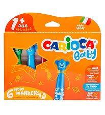 Carioca Baby Tuscher - 6 stk - Multifarvet Carioca Baby Tuscher - 6 stk - Multifarvet
