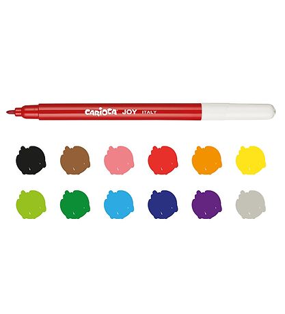 Carioca Fine Tip Markers - 12 pcs - Multicoloured Carioca Fine Tip Markers - 12 pcs - Multicoloured