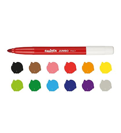 Maxi Indice Marqueurs Magiques Carioca - 12 pièces - Multicolore Maxi Indice Marqueurs Magiques Carioca - 12 pièces - Multicolore