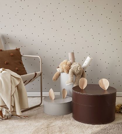 ferm Living Pude - 48x48 - Sugar Kelp Mustard m. PomPom