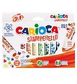 Carioca Stempel Tuscher - 12 stk - Multifarvet Carioca Stempel Tuscher - 12 stk - Multifarvet