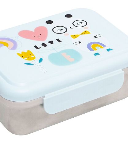 Petit Monkey Brotdose - Edelstahl - Panda Love - Blau Petit Monkey Brotdose - Edelstahl - Panda Love - Blau