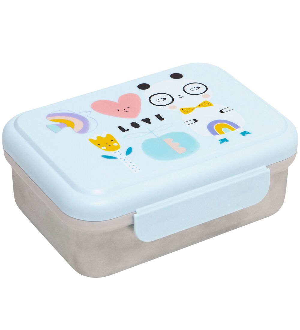 Petit Monkey Brotdose - Edelstahl - 1.6 L - Panda Love - Blau - Petit Monkey - One Size - Brotdosen