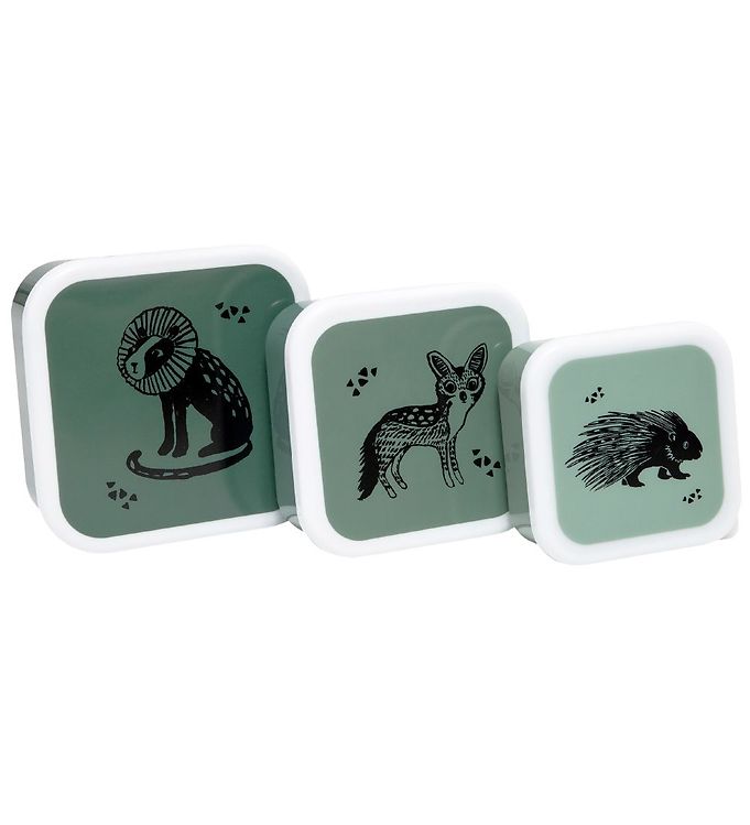 Petit Monkey Madkassesæt - 3 stk - Sort Dyr