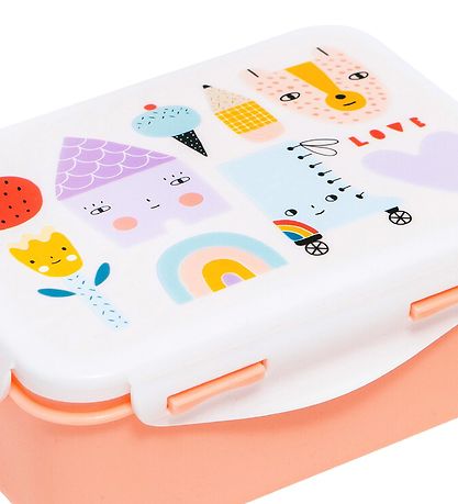 Petit Monkey Madkasse - Skate & House - Hvid/Fersken Petit Monkey Madkasse - Skate & House - Hvid/Fersken