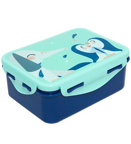 Petit Monkey Madkasse - Elefanter - Blå/Grøn Petit Monkey Madkasse - Elefanter - Blå/Grøn