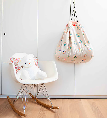 Play&Go Legetøjstæppe - Ø140 cm - Rainbow