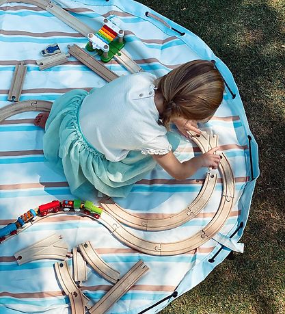 Play&Go Legetøjstæppe - Outdoor - Ø140 cm - Stripes