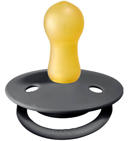 BIBS De Lux Sutter - Str. 2 - 2-pak - Rund - Iron/Baby Blue BIBS De Lux Sutter - Str. 2 - 2-pak - Rund - Iron/Baby Blue