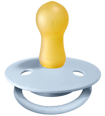 BIBS De Lux Sutter - Str. 2 - 2-pak - Rund - Iron/Baby Blue