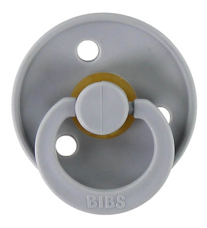 BIBS Colour Pacifiers - Size 3 - 2-Pack - Round - Cloud/Black